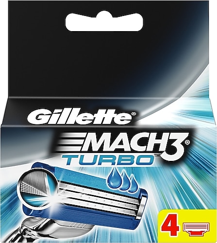 Gillette Mach3 Turbo Yedek Tıraş Bıçağı 4'lü