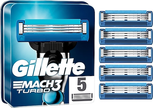 Gillette Mach3 Turbo Yedek Tıraş Bıçağı 5'li