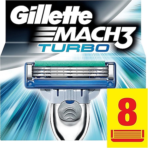 Gillette Mach3 Turbo Yedek Tıraş Bıçağı 8'li