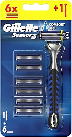 Gillette Sensor3 Tıraş Makinesi + 6 Adet Yedek Tıraş Bıçağı