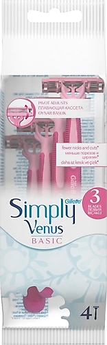 Gillette Simply Venus 3 Basic Kullan At 4'lü Kadın Tıraş Bıçağı