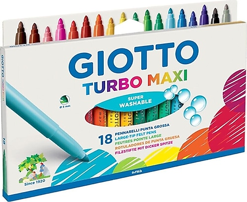 Giotto Turbo Maxi 18'li Keçeli Kalem Seti