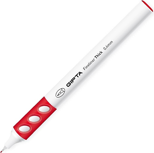 Gıpta Thick 0.4 mm Fineliner Kırmızı Keçeli Kalem