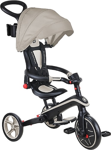 Globber Explorer 4 in 1 Koyu Bej Katlanabilir Bebek Bisikleti