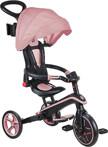 Globber Explorer 4 in 1 Koyu Pastel Pembe Katlanabilir Bebek Bisikleti