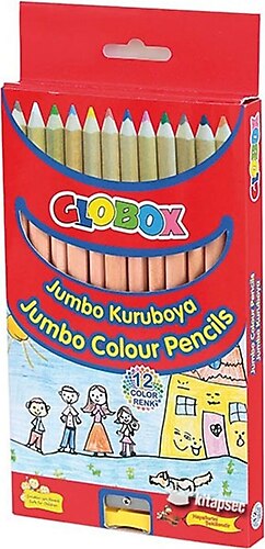 Globox 12 Renk Jumbo Kuru Boya Kalemi 1073