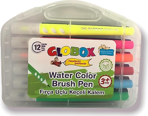 Globox Fırça Uçlu Keçeli Kalem 12 Li Fırça Uçlu Keçeli Kalem