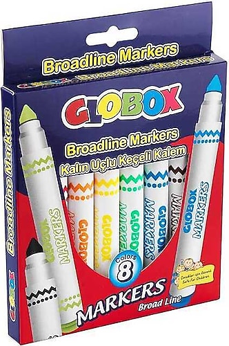 Globox Yıkanabilir 8 Renk Keçeli Kalem