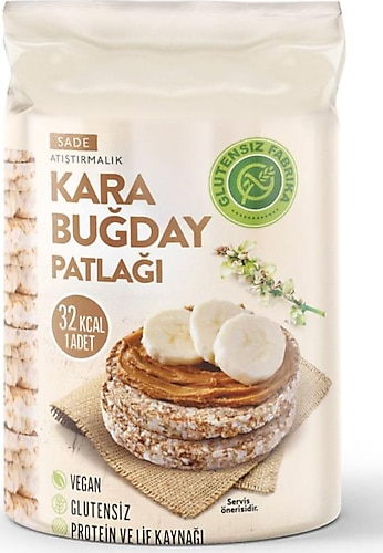 Glutensiz Fabrika Sade Karabuğday Patlağı 100 gr