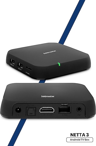 GOLDMASTER 3 Android 4k Ultra Hd Media Player Oynatıcı Akıllı Kumanda Klavyeli Air Mouse Özellikli Tv Box