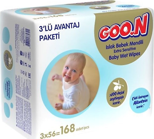 Goon Extra Sensitive 56 Yaprak 3'lü Paket Islak Mendil