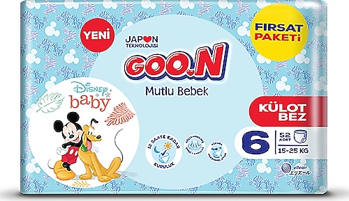 Goon Mutlu Bebek 6 Beden 52'li Külot Bez