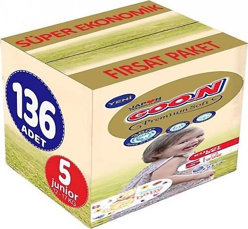 Goon Premium Soft 5 Numara 136'lı Külot Bez