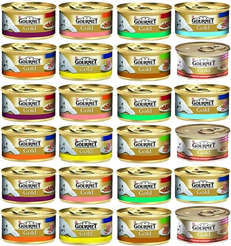 Gourmet Gold Karışık 85 gr 24'lü Yetişkin Konserve Kedi Maması