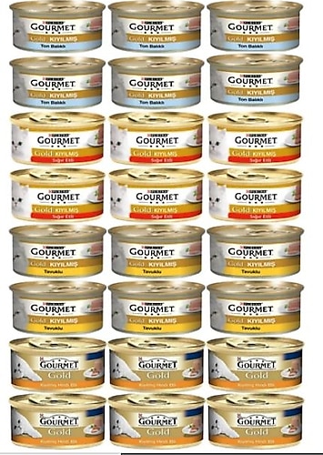 Gourmet Gold Karışık Kıyılmış 85 gr 24'lü Yetişkin Konserve Kedi Maması