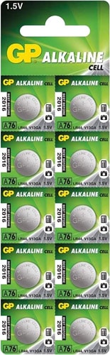GP A76 LR44 10'lu Alkalin Düğme Pil