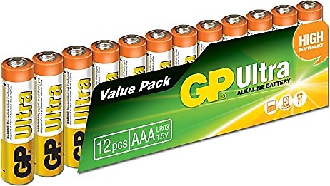GP LR03 Ultra Alkalin 12'li AAA İnce Kalem Pil