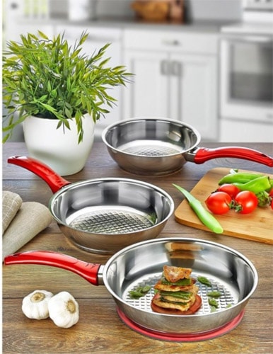 Gülsan Jasmin 3 Parça Çelik Tava Seti