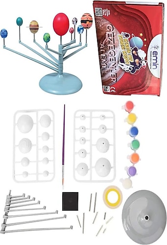 Gunes Sistemi Modeli 1 Paket Gezegen Sistemi Boya Firca Egitici Maket Deney Seti Plastik Gezegenler Alemi