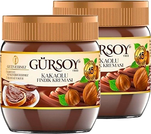 Gürsoy Kakaolu Fındık Kreması 400 gr 2'li