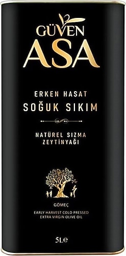 Güven Asa Erken Hasat Soğuk Sıkım Natürel Sızma Zeytinyağı 5 lt