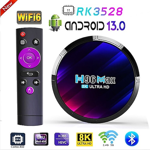 H96 Max Android TV BOX RK3528 Model 4/32GB Android 13 Wifi6