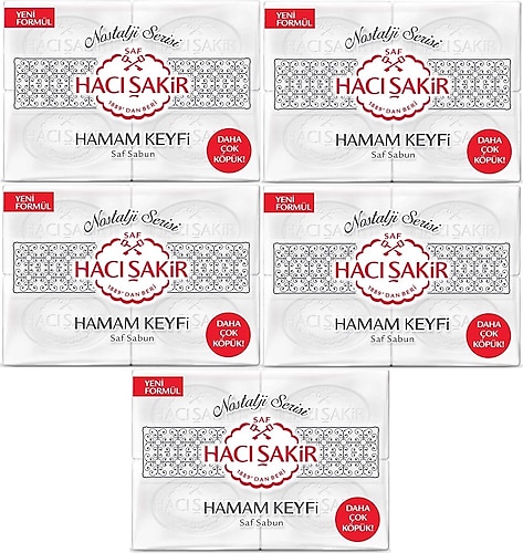 Hacı Şakir Sabun 800GR Hamam Keyfi (Nostalji Serisi) (5 Li Set)