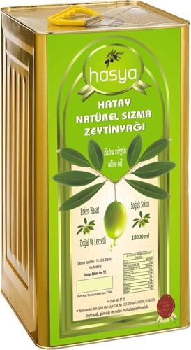 Hasya Hatay Soğuk Sıkım Natürel Sızma Zeytinyağı 18 lt