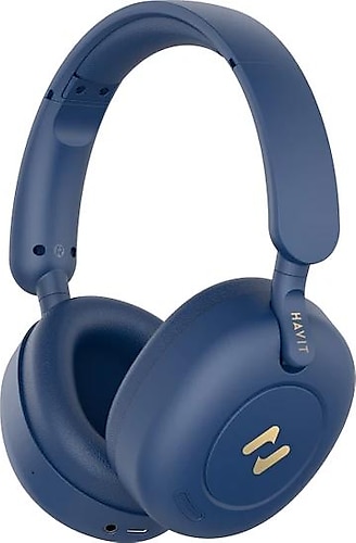 Havit H655BT Hybrid ANC Mavi Kulak Üstü Bluetooth Kulaklık
