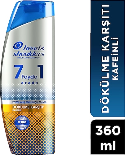 Head & Shoulders 7 Fayda 1 Arada Dökülme Karşıtı ve Kepeğe Karşı Etkili Şampuan 360 ml