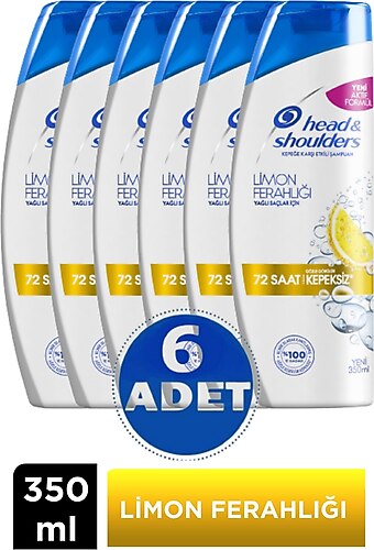 Head&Shoulders Limon Ferahlığı Kepeğe Karşı Etkili Şampuan 350 ml 6 Adet