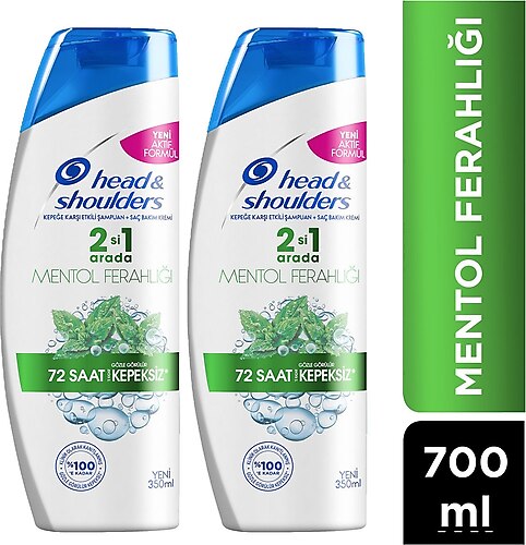Head & Shoulders Mentol Ferahlığı 2'si 1 Arada 350 ml 2 Adet Şampuan
