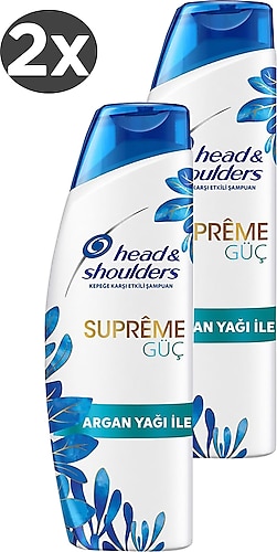 Head & Shoulders Supreme Güç Argan Yağı 300 ml 2 Adet Şampuan