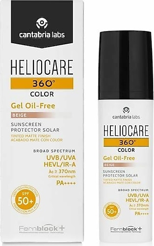 Heliocare 360 Yağsız Beige 50 Faktör Renkli Jel Güneş Kremi 50 ml