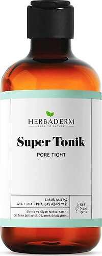 Herbaderm Super Pore Tight Sivilce ve Siyah Nokta Karşıtı Tonik 250 ml