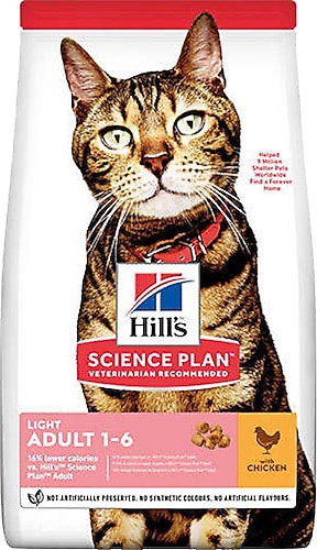 Hill 's Adult Light Tavuklu 3 kg Yetişkin Kuru Kedi Maması