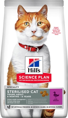 Hill's Sterilised Ördek Etli 10 kg Yetişkin Kedi Maması