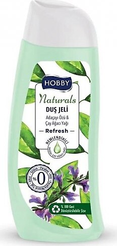 Hobby Duş Jeli Naturals Refresh Adaçayı Özü Çay Ağacı Yağı 500 ml