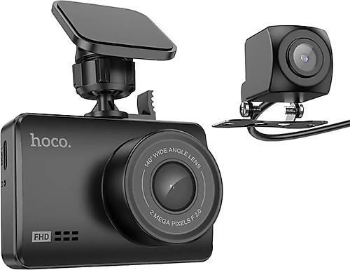 HOCO DV3 Dijital Ekran 1080P Çift Kamera Araç DVR Sürüş Kaydedici Kamera