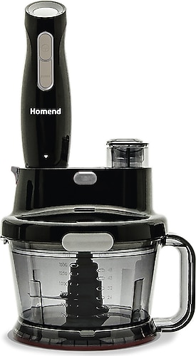 Homend Functionall 2808H 1000 W Siyah Gri Mutfak Robotu
