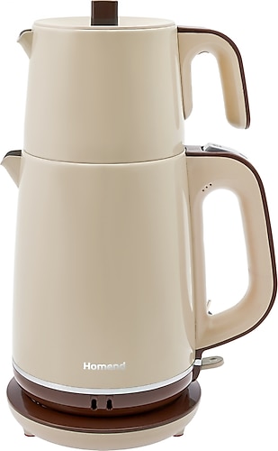 Homend Vintage Royaltea 1734H 2000 W Çelik Çay Makinesi Bej