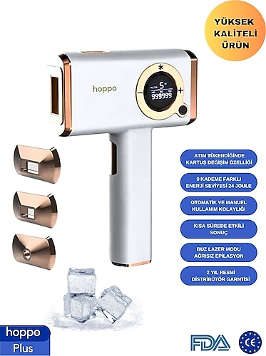 hoppo Ipl Buz Lazer Epilasyon Cihazı Plus 999.999 Flas Atım