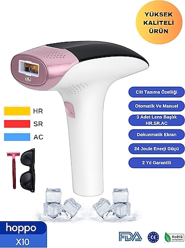 hoppo X10 Ipl Buz Lazer Epilasyon Cihazı 999,999 Flaş Atım Dokunmatik Ekran