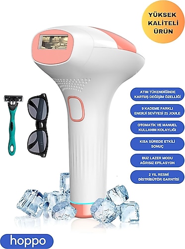 hoppo Xmia Ipl Buz Lazer Epilasyon Cihazı 999.999 Atım 9 Kademe Ultra Güçlü