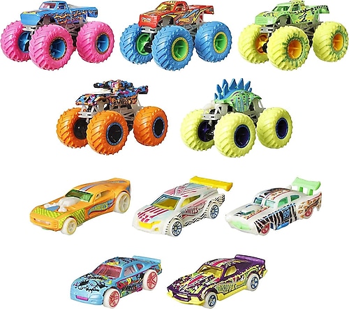 Hot Wheels Monster Trucks Karanlıkta Parlayan Araçlar Paketi HCB57