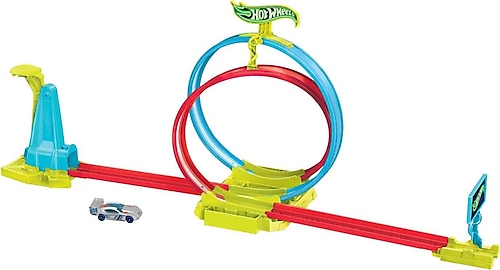 Hot Wheels Neon Yarışlar Çifte Çemberde Yarış Seti HPC05