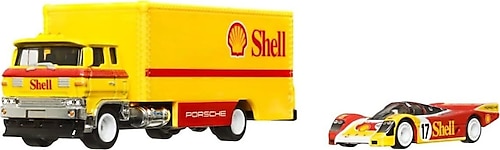Hot Wheels Team Transport Premium Shell Porsche 962 & Sakura Sprinter HCR34