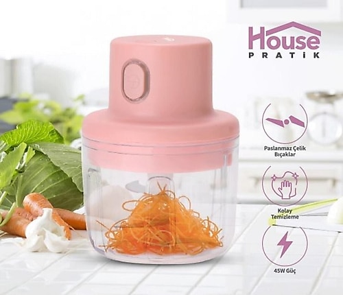 House Pratik Şarjlı Mini Rondo - Pembe