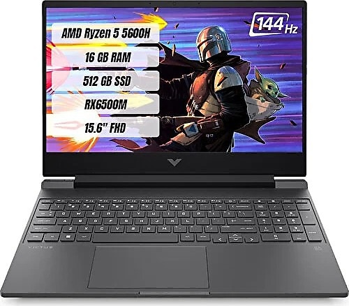HP Victus 15-FB0017NT 7N5R1EA Ryzen 5 5600H 16 GB 512 GB SSD RX6500M 15.6" Full HD Gaming Laptop