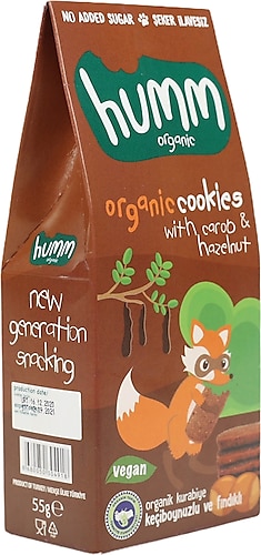 Humm Organic Keçiboynuzlu ve Fındıklı Kurabiye 55 gr